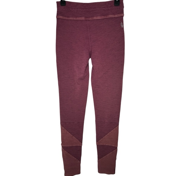 FREE PEOPLE | Kyoto High-Rise Ankle Legging | Patchwork Sweatpants Pockets Small - Picture 5 of 7